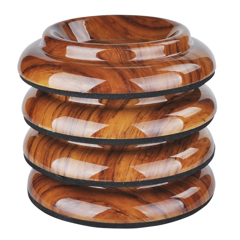 PUNK ABS Upright Piano Caster Cups Set of 4 Slip Resistant Leg Protector (Rosewood) - Image 2